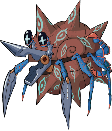 Female Blue Long-Nosed Wheel Crab