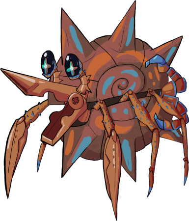 Female Bronze Long-Nosed Wheel Crab