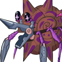 Female Purple Long-Nosed Wheel Crab