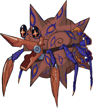 Male Sapphire Long-Nosed Wheel Crab