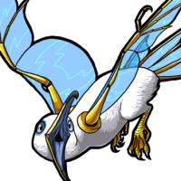 Female Blue Glass-Winged Mew