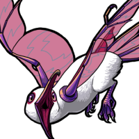 Male Ruby Glass-Winged Mew