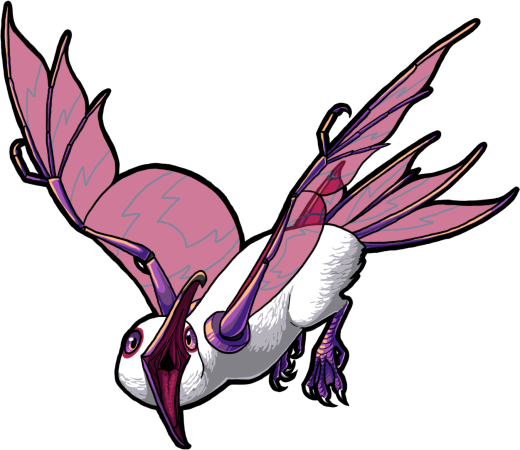 Male Ruby Glass-Winged Mew