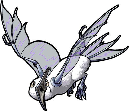 Male Silver Glass-Winged Mew